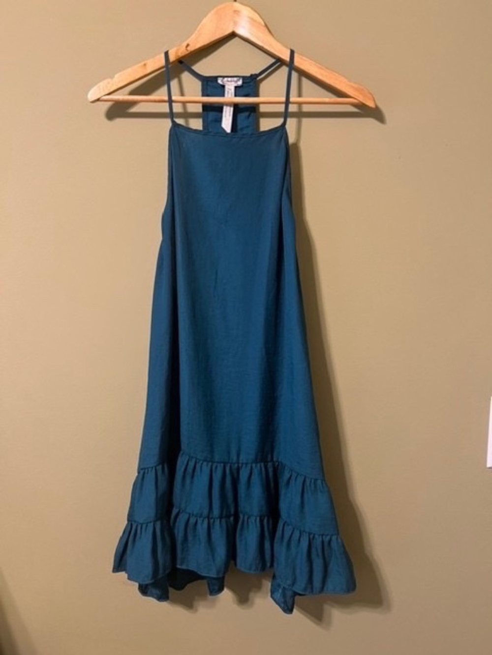 Free People Intimately Green High Neck Slip Night Dress Size Small